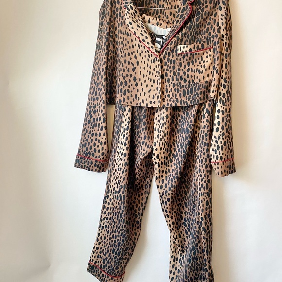 Good American The Satin Pjs Animal Print Set SZ:3 (Wmns Large) - Picture 6 of 13